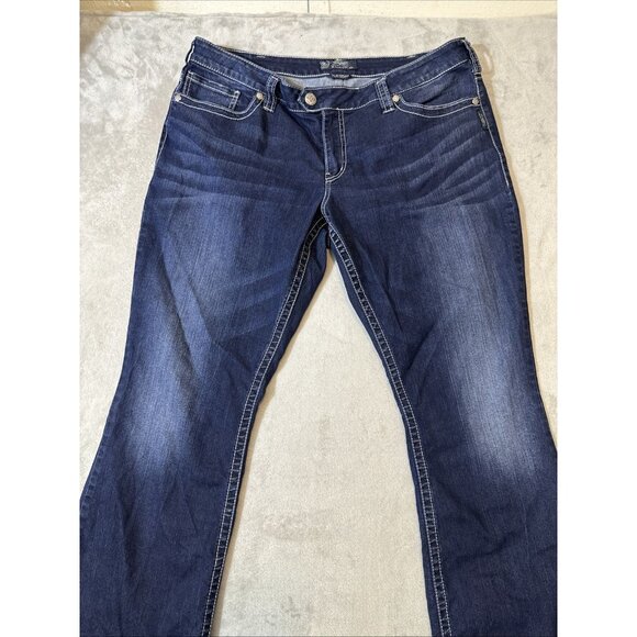 Silver Jeans Co Tuesday Bootcut Jeans Dark Wash Womens 22x33 - Picture 4 of 10